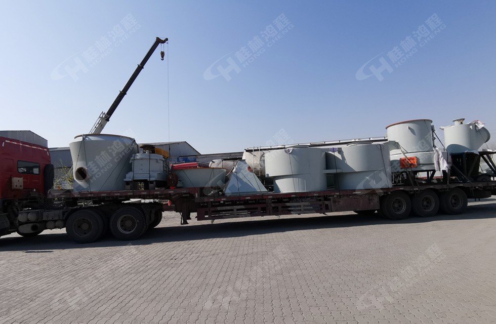 桂林鴻程HC大型氫氧化鈣生產(chǎn)線（15噸小時(shí)）到達(dá)華北地區(qū)客戶(hù)現(xiàn)場(chǎng)