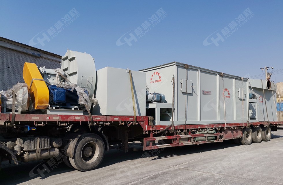 桂林鴻程HC大型氫氧化鈣生產(chǎn)線（15噸小時(shí)）到達(dá)華北地區(qū)客戶(hù)現(xiàn)場(chǎng)